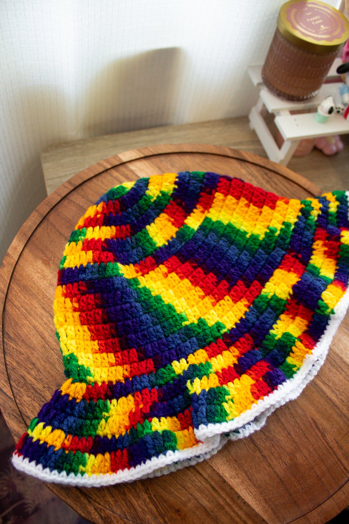 Crochet Rainbow Hat (Floppy Style)