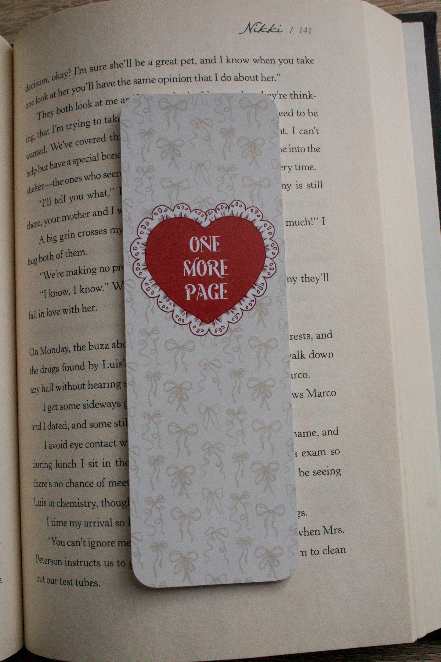 Red Coquette Bookmark