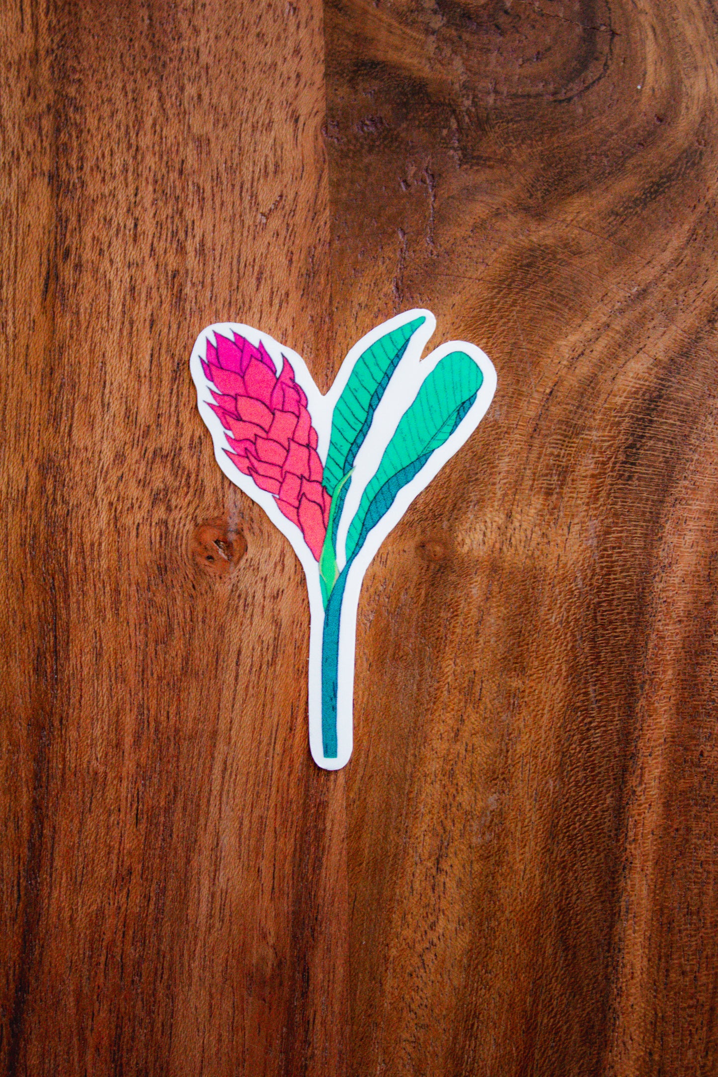 Red Ginger Flower Sticker