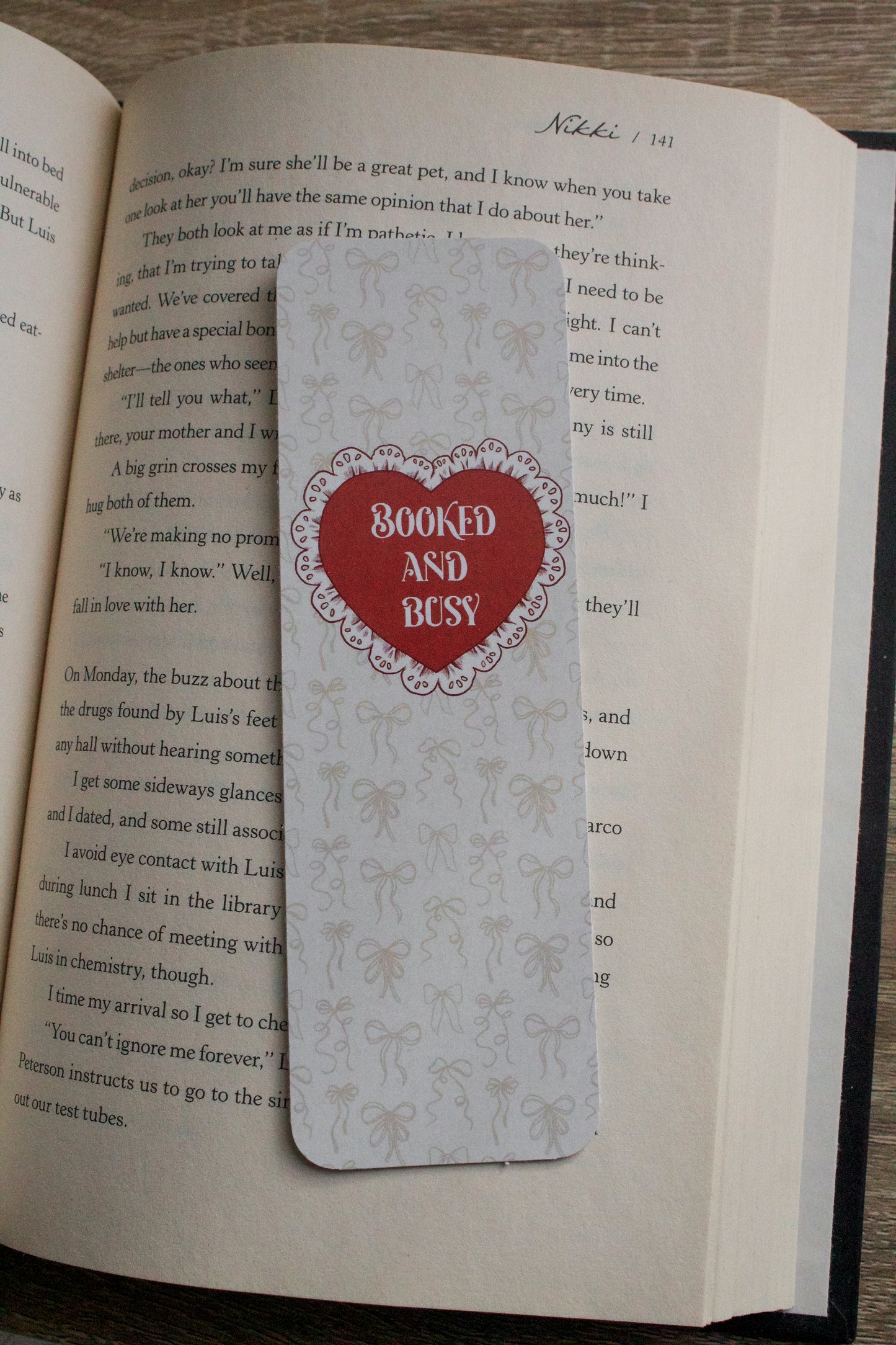 Red Coquette Bookmark