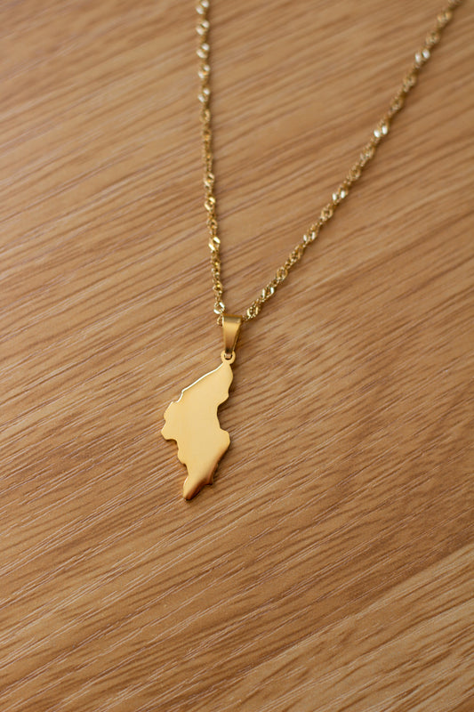 Tinian Map Pendant