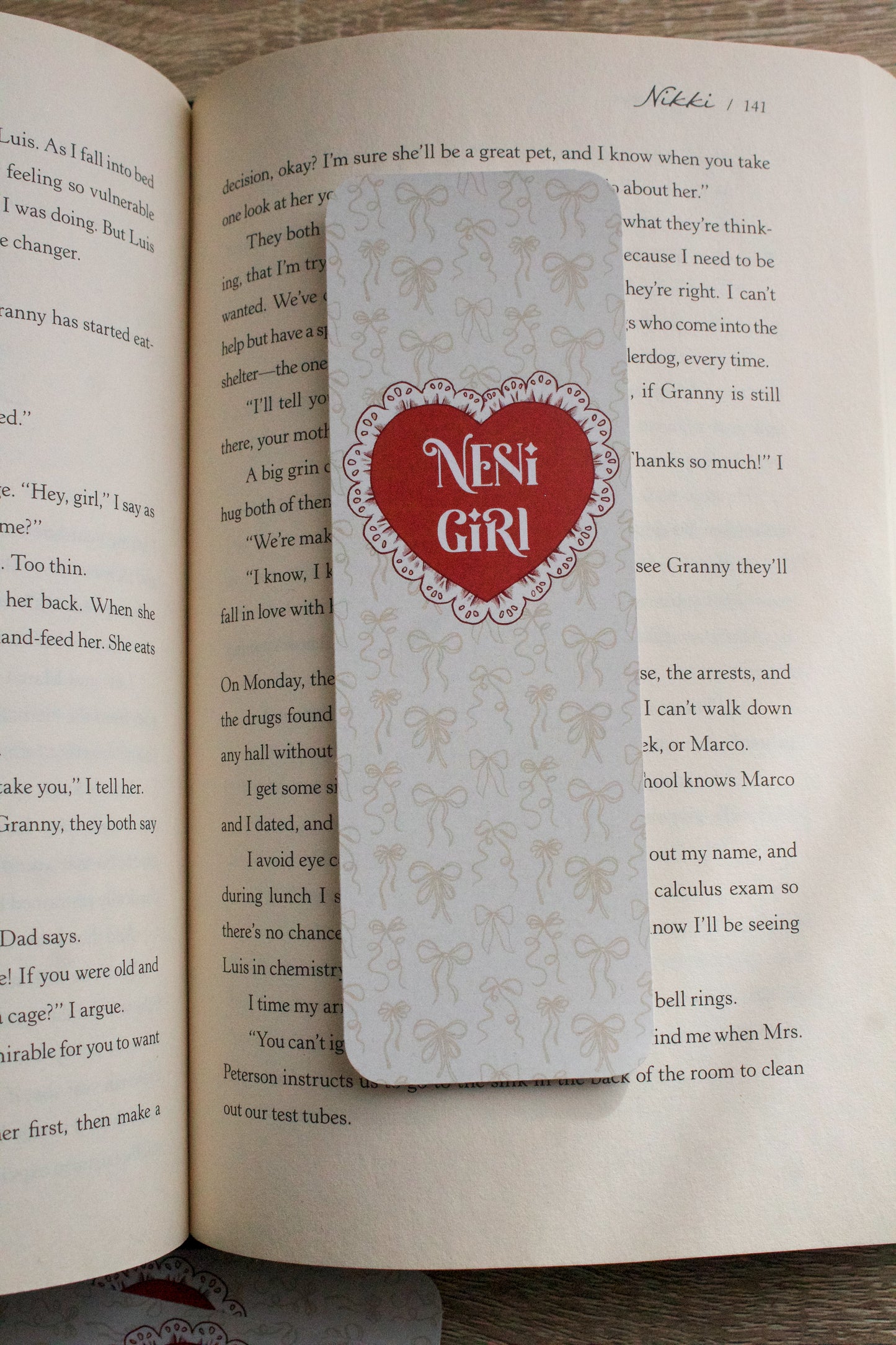 Red Coquette Bookmark