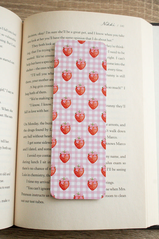 Coquette Strawberry Bookmark