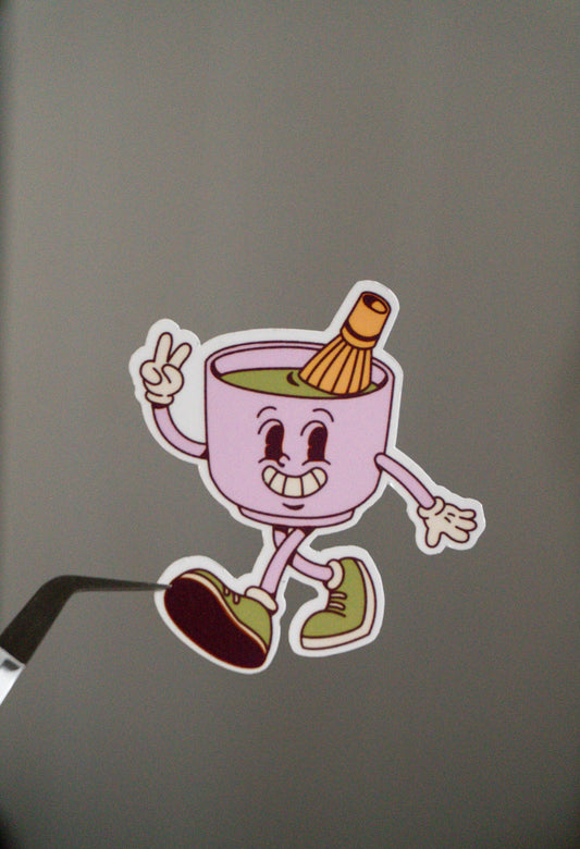 Matcha on the go Sticker