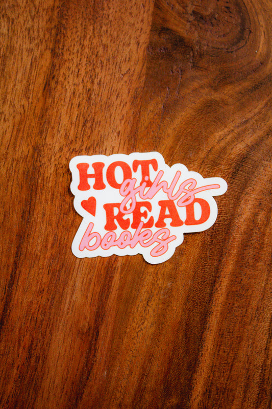 Hot Girls Read Books Sticker